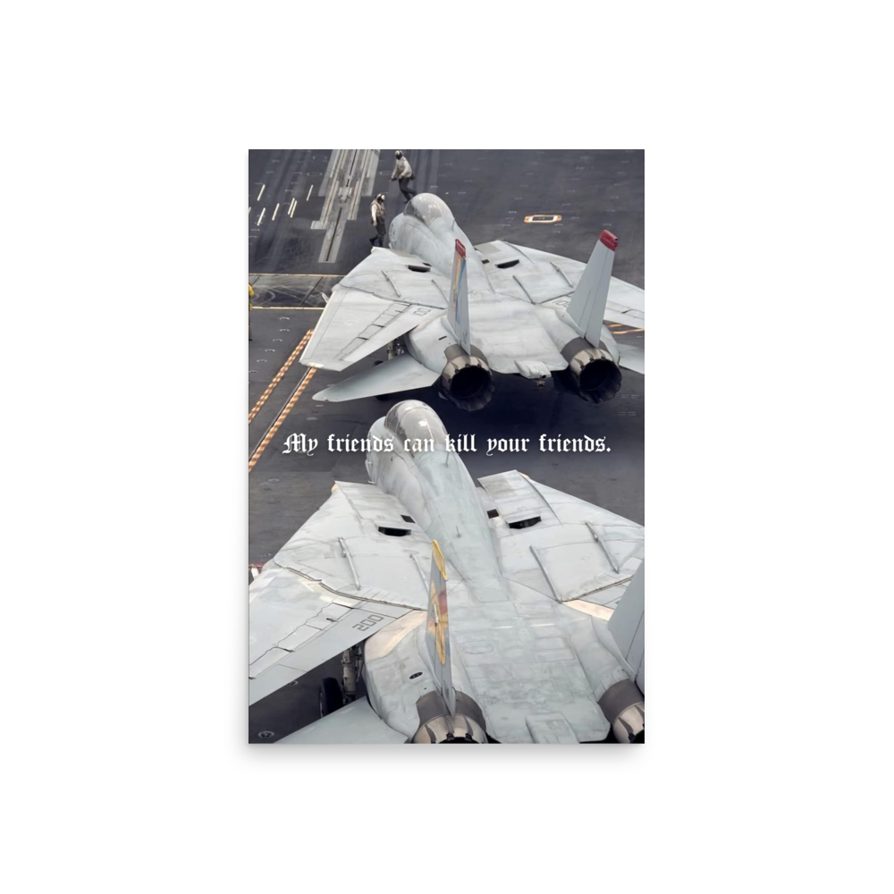 "ANYTIME, BABY!" F-14 POSTER