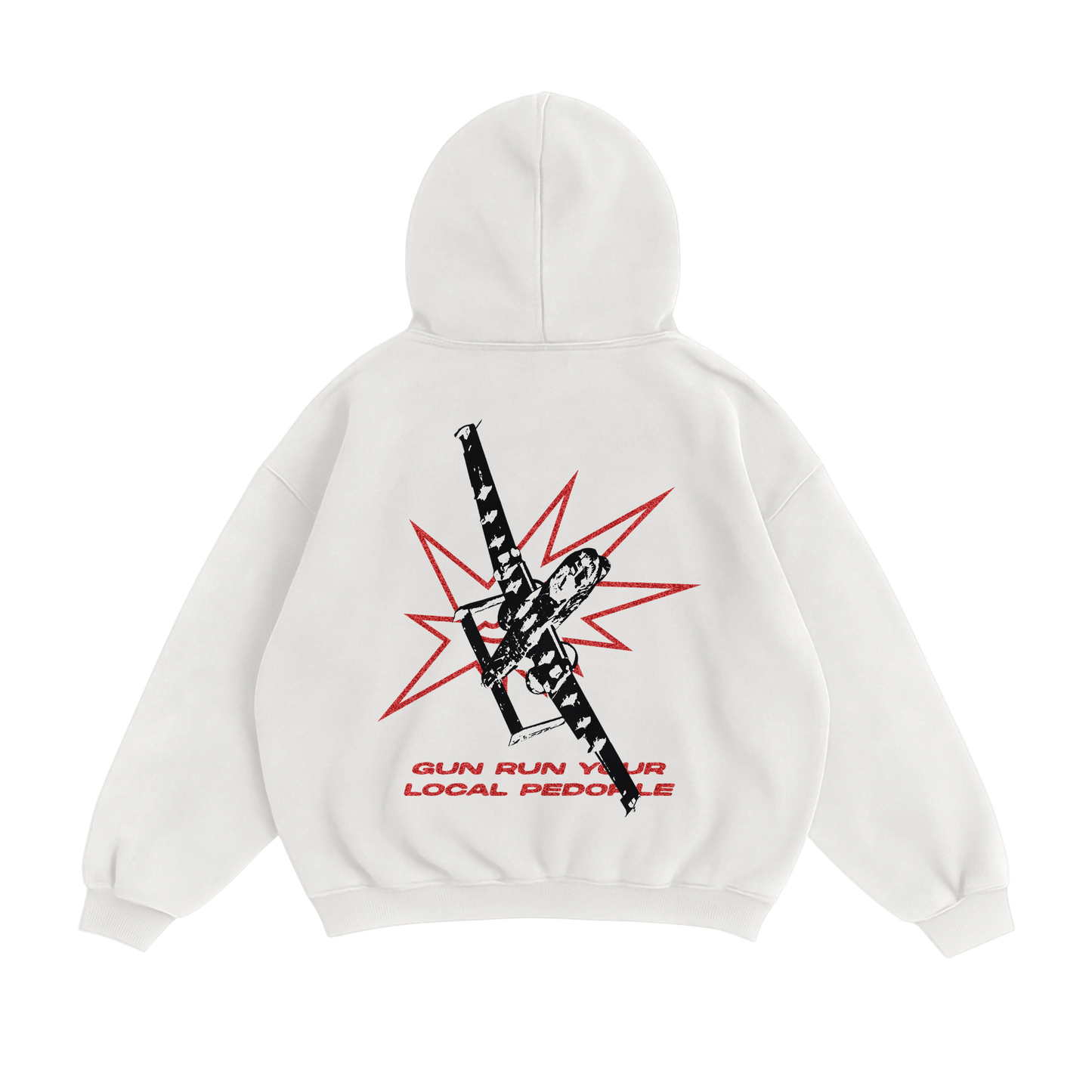 GUN RUN HOODIE - WHITE
