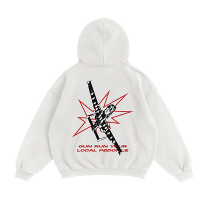GUN RUN HOODIE - WHITE