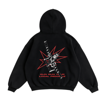 GUN RUN HOODIE - BLACK