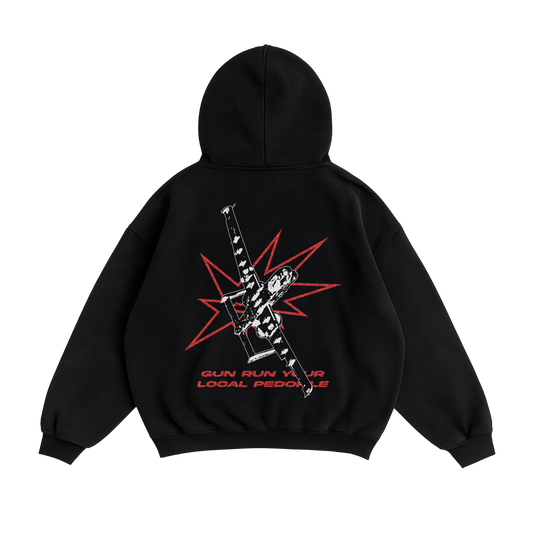 GUN RUN HOODIE - BLACK