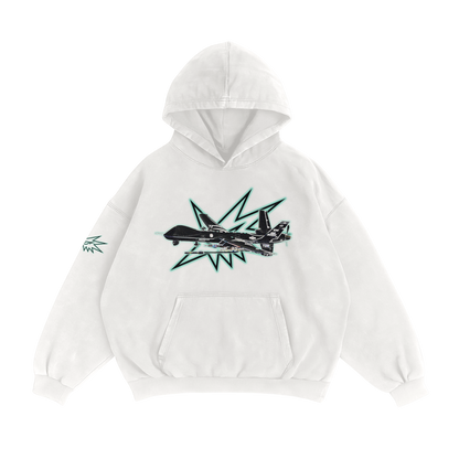 NTR MQ-9 REAPER HOODIE - WHITE