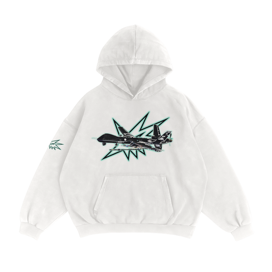 NTR MQ-9 REAPER HOODIE - WHITE