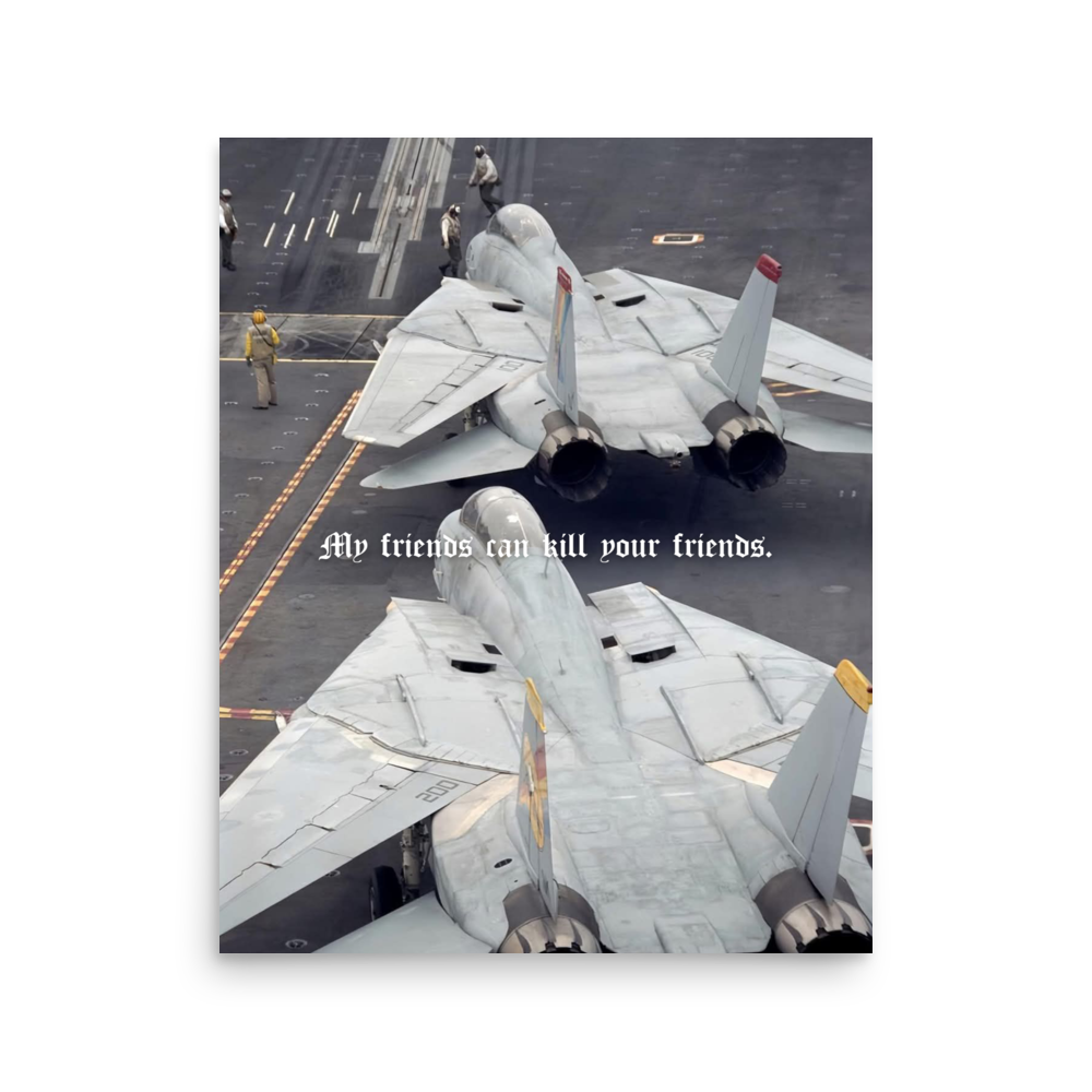 "ANYTIME, BABY!" F-14 POSTER